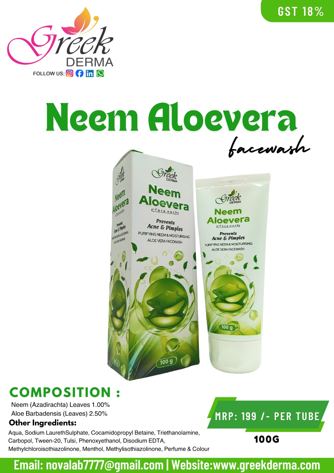 NEEM AlOEVERA FACEWASH