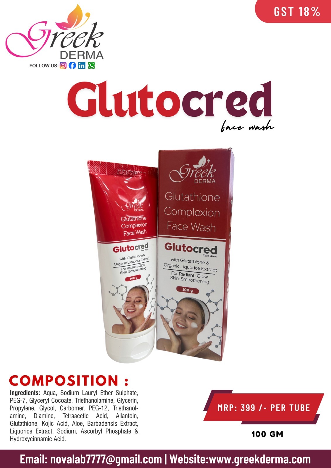 Glutocred Facewash