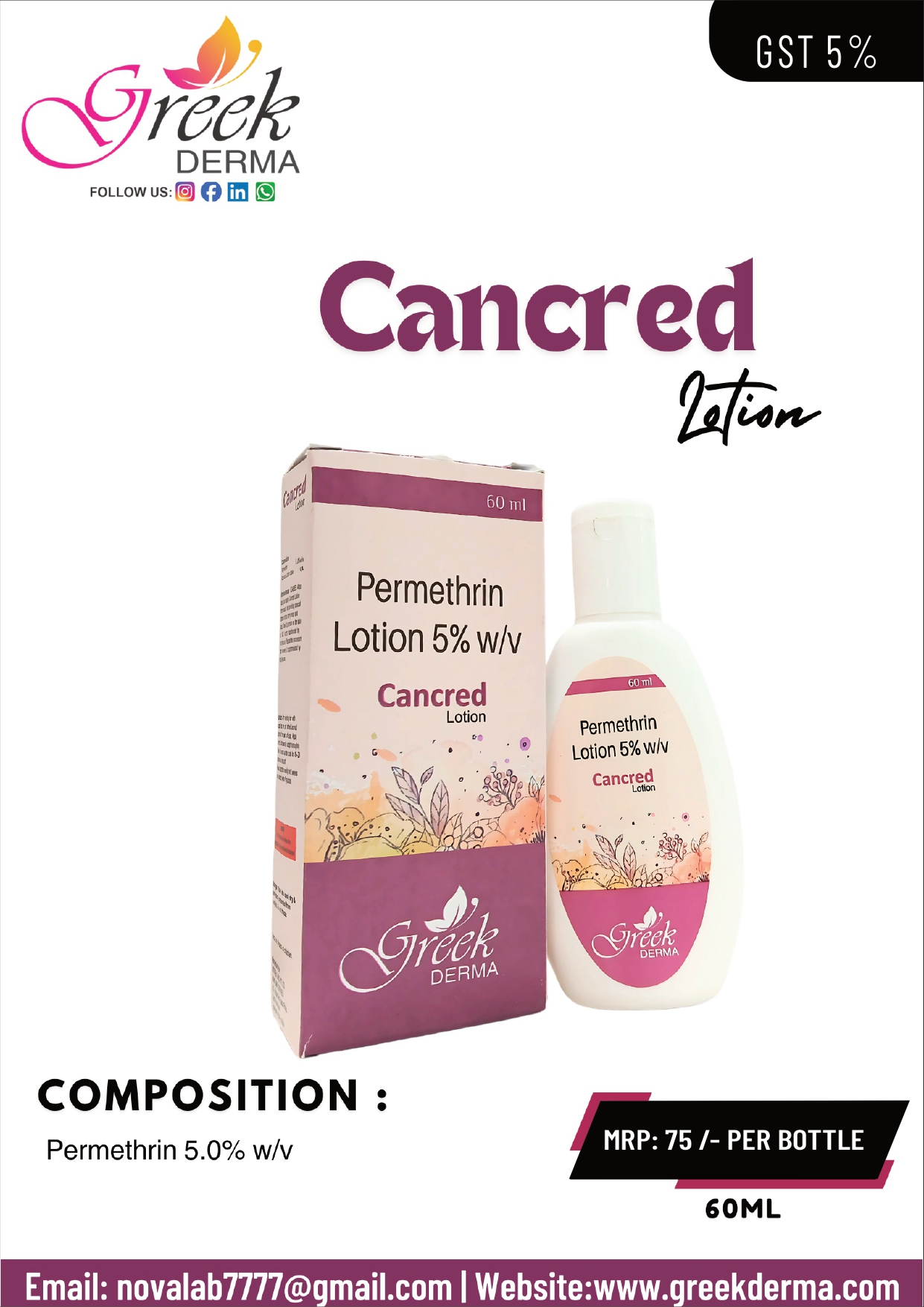 CANCRED Lotion (Permethrin Lotion)
