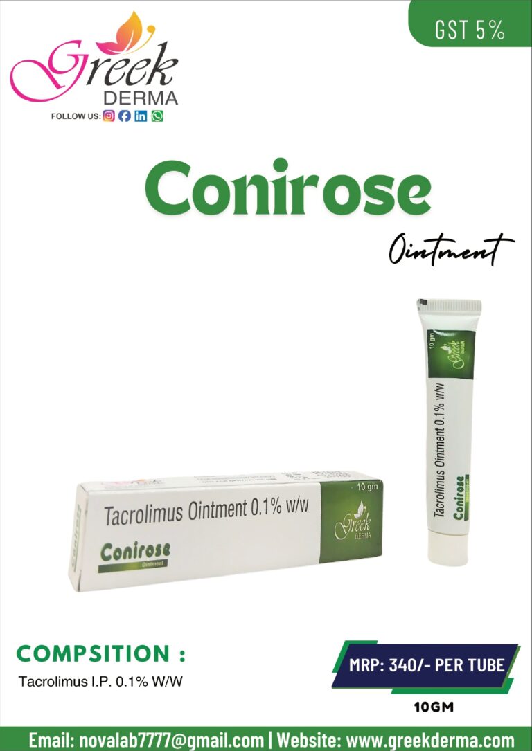 CONIROSE Cream (Tacrolimus 0.1% w/w Cream)