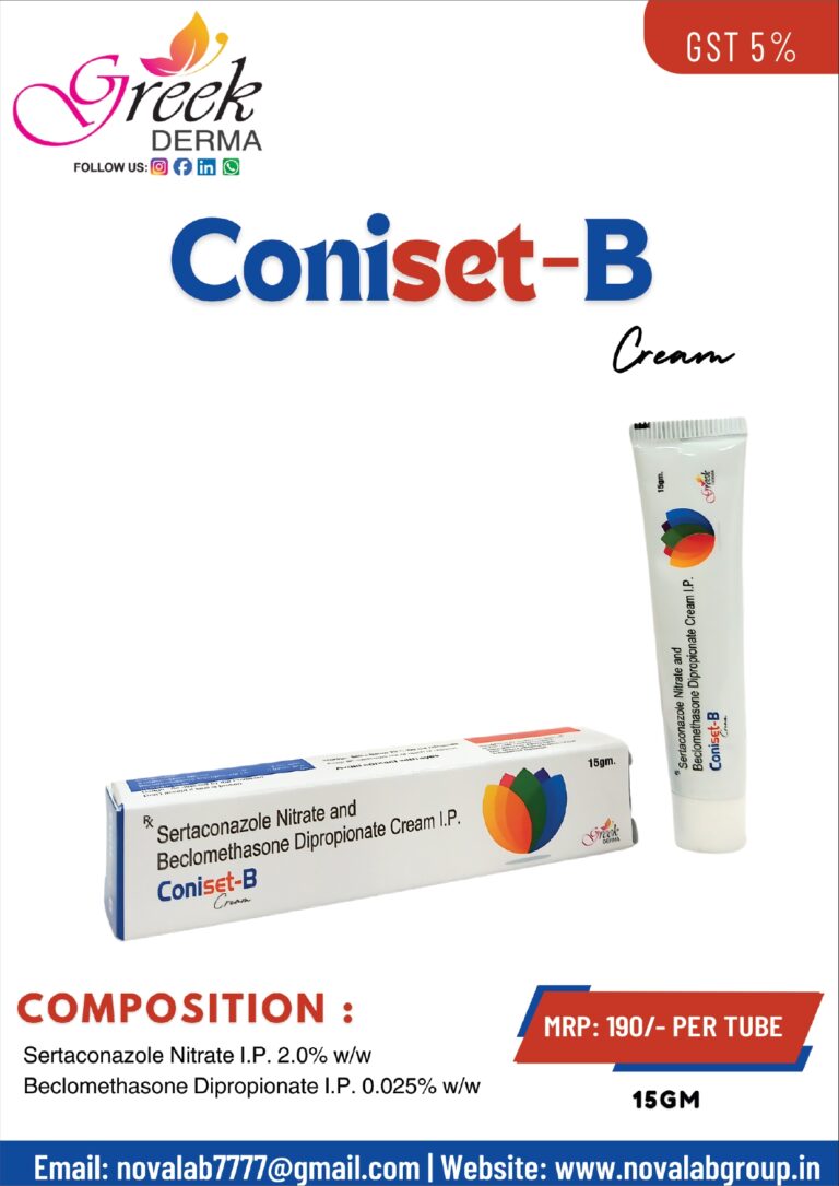 CONISET-B Cream (Sertaconazole Nitrate 2.0% w/w & Beclomethasone Dipropionate 0.025% w/w)