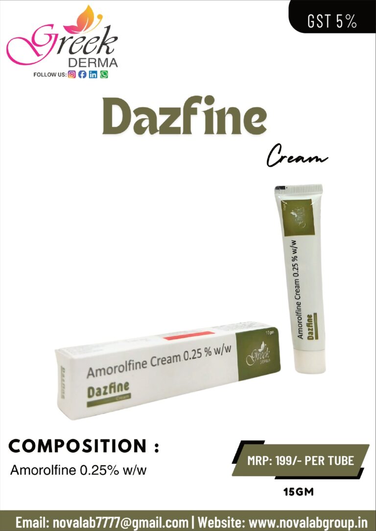DAZFINE	Amorolfine 0.25 % w/w cream
