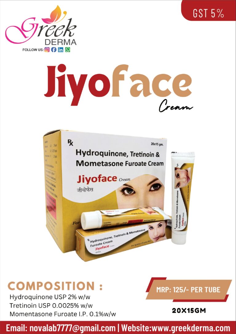 JIYOFACE Cream (Mometasone 0.1%, Hydroquinone 2% & Tretinoin 0.025%)