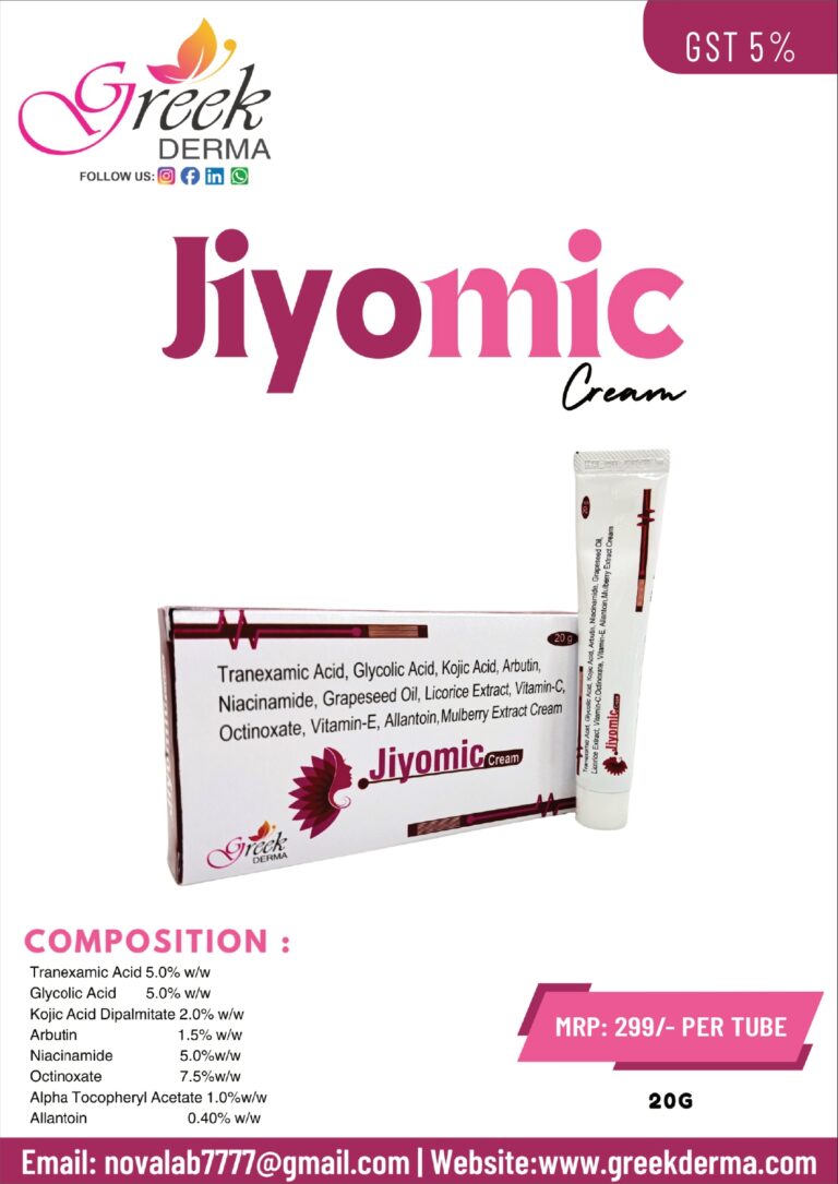 JIYOMIC Cream (Tranexamic Acid, Glycolic Acid, Kojic Acid, Arbutin, Niacinamide & Botanical Extracts Cream)