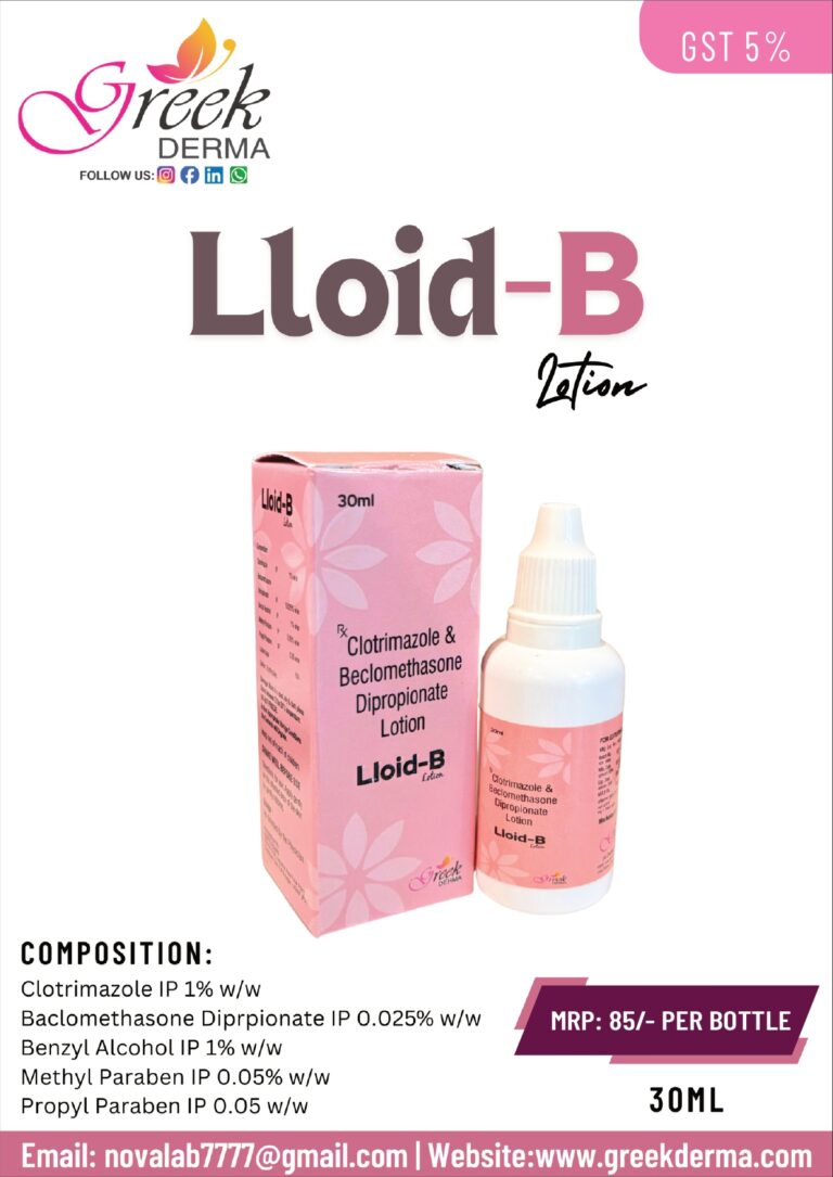 LLOID-B Lotion (Clotrimazole 1% w/w & Beclomethasone Dipropionate 0.025% w/w Lotion)