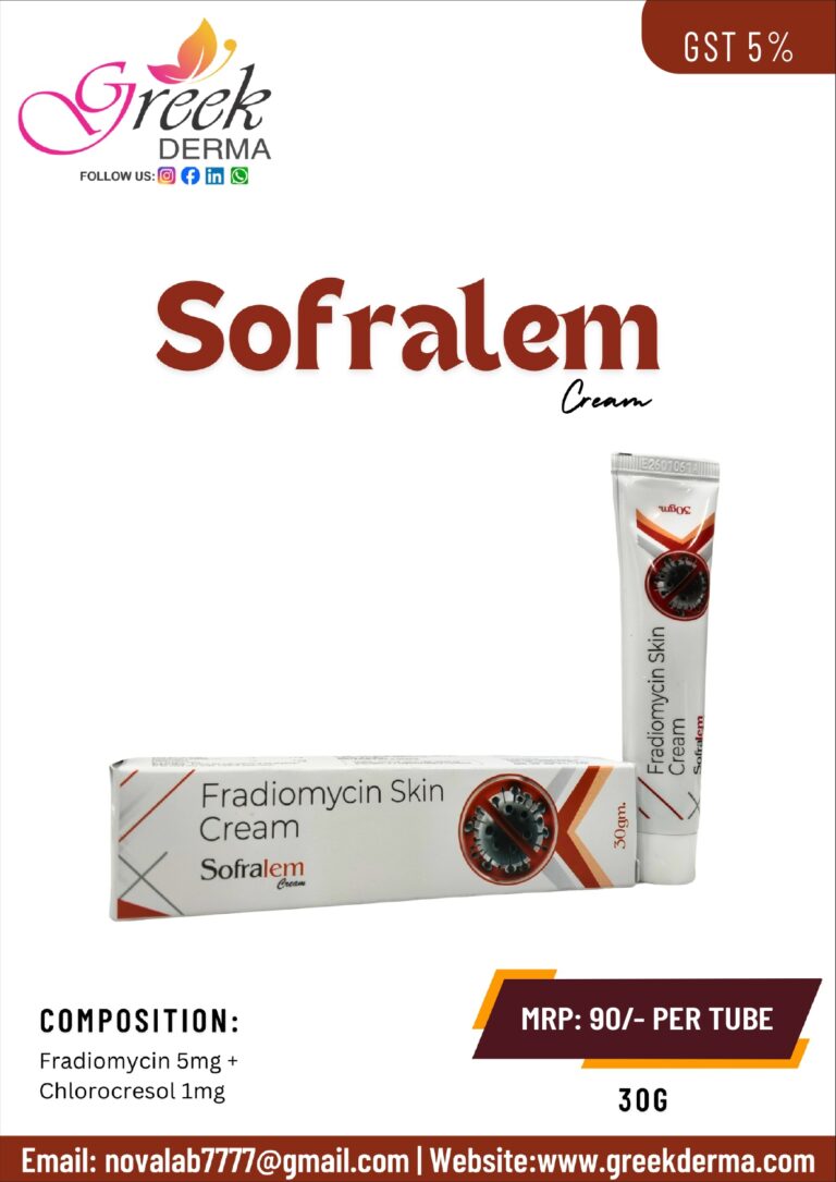 SOFRALEM Cream (Fradiomycin 5 mg & Chlorocresol 1 mg)