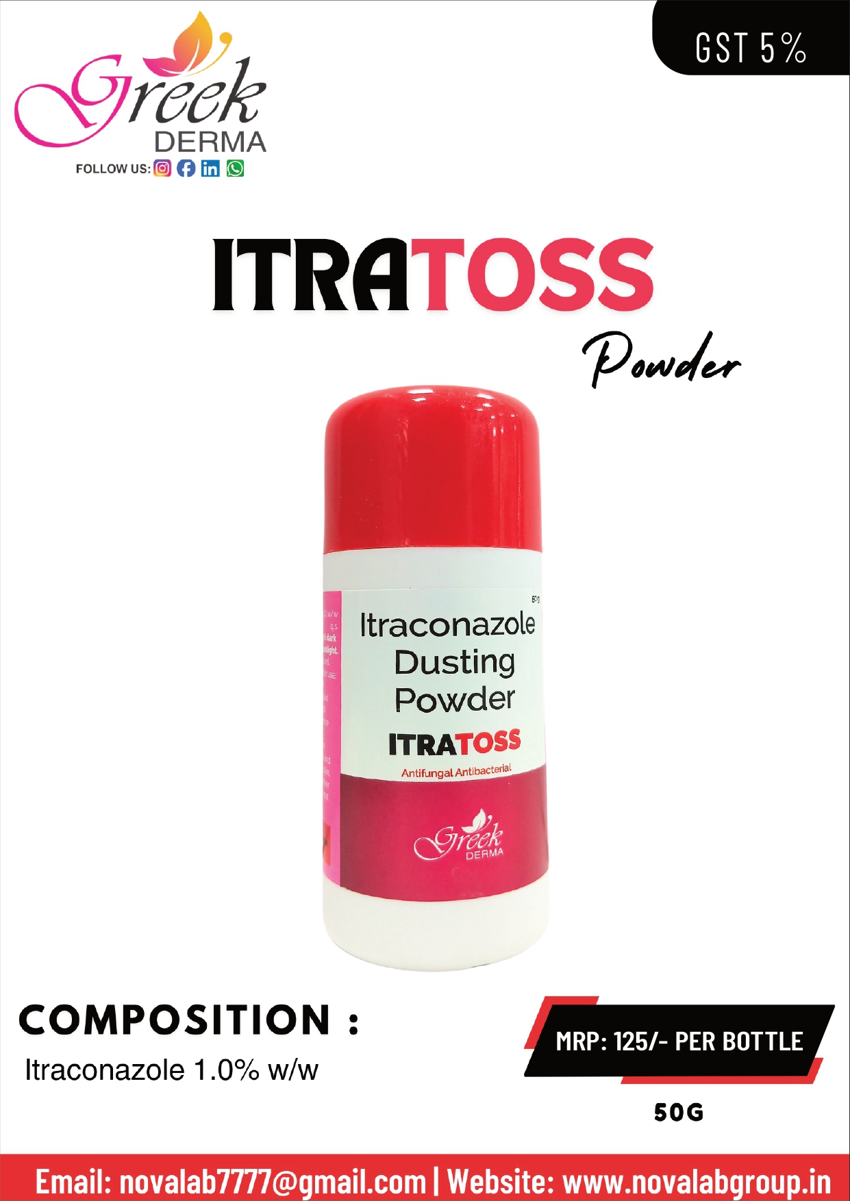 ITRATOSS Dusting Powder (Itraconazole 1% w/w Dusting Powder)