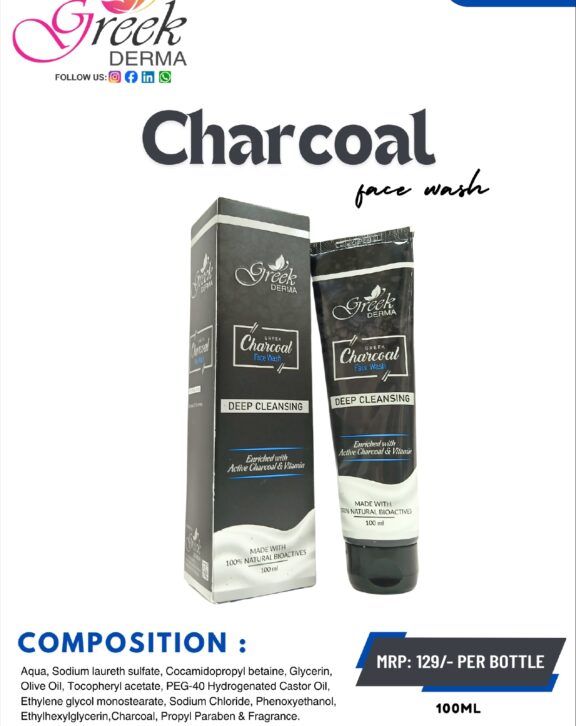 Charcoal Face Wash is a deep-cleansing skincare formulation designed to remove dirt, excess oil, and impurities from the skin. Activated charcoal helps draw out toxins and unclog pores, leaving the skin clean and refreshed. The gentle formula effectively controls oil while maintaining the skin’s natural moisture balance, preventing dryness. It helps reduce dullness and supports clearer, healthier-looking skin. Suitable for daily use, Charcoal Face Wash is ideal for oily and combination skin types. With regular use, it helps keep the skin fresh, smooth, and free from impurities.