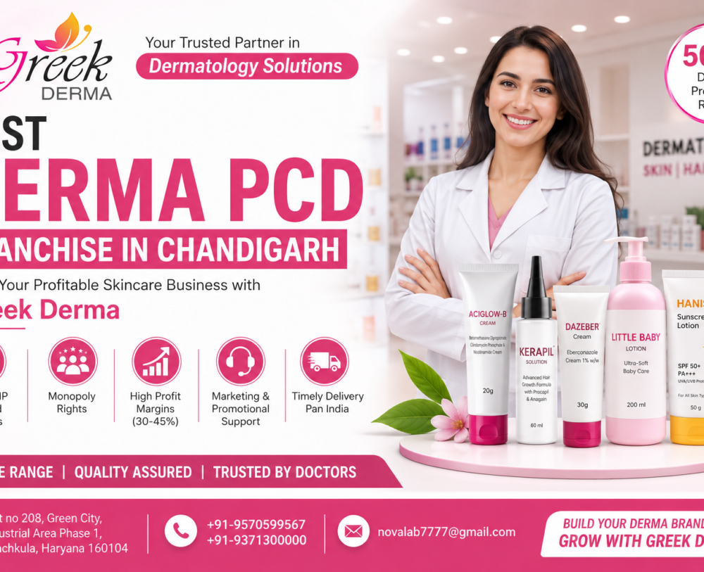 Greek Derma franchise marketing banner