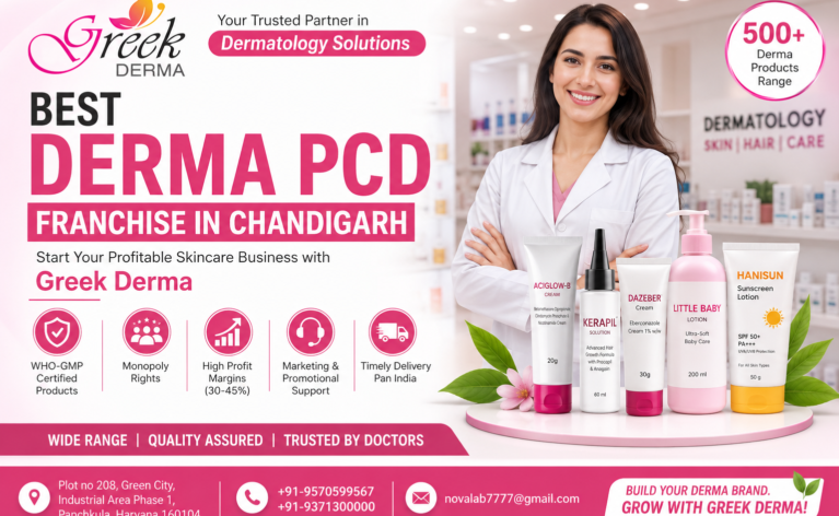 Greek Derma franchise marketing banner