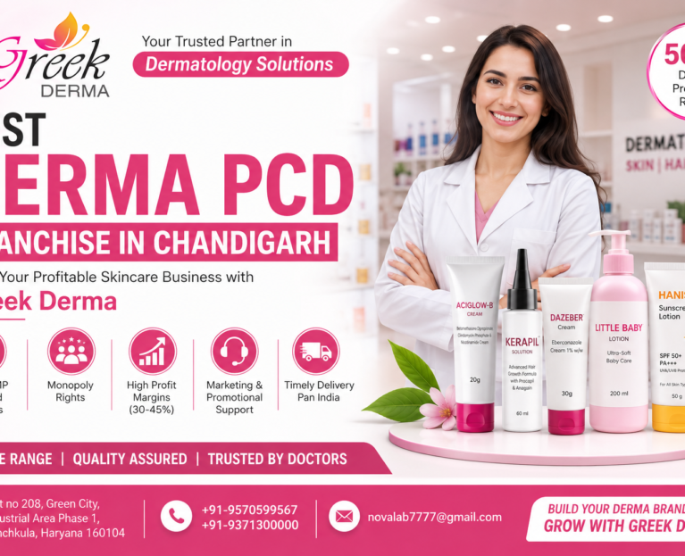 Greek Derma franchise marketing banner