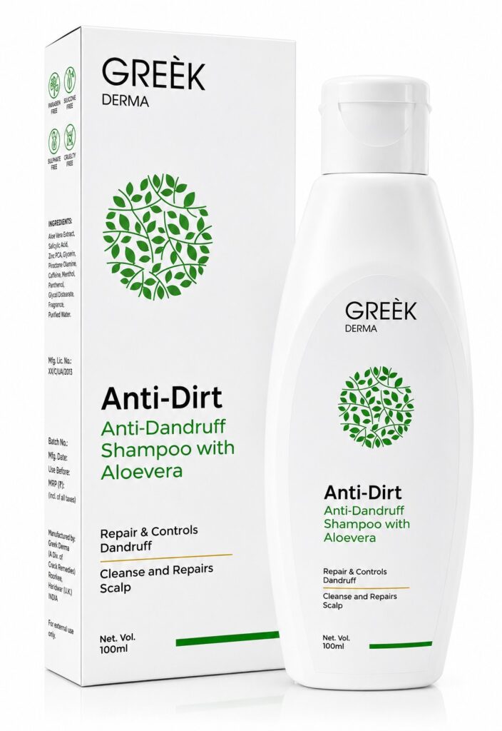 Greek Derma Anti-Dirt Anti-Dandruff Shampoo with Aloe Vera
