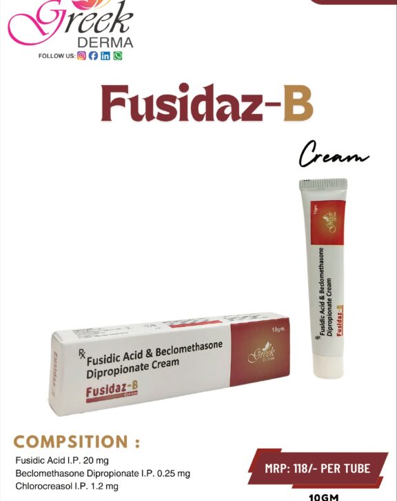 Fusidic Acid I.P. 20 mg Beclomethasone Dipropionate I.P. 0.25 mgnChlorocreasol I.P. 1.2 mg