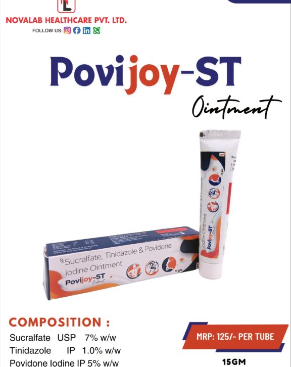 Sucralfate USP 7% w/w Tinidazole IP 1.0% w/w Povidone lodine IP 5% w/w