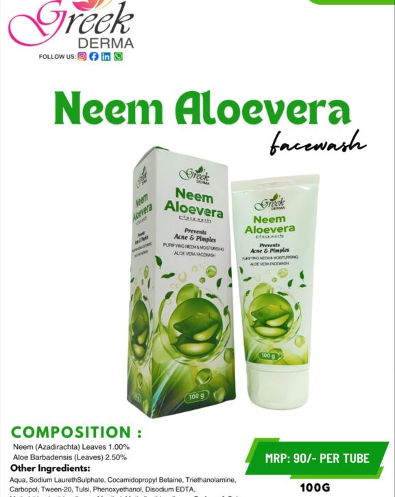 Prevents Acne & Pimples Purifying Neem & Moisturising Aloe Vera Facewash