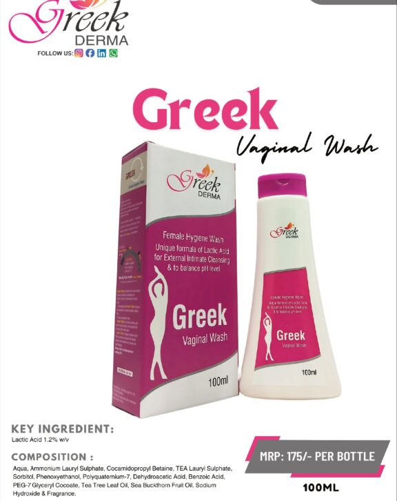 Female Hygiene Wash Unique formula of Lactic Acid for External Intimate Cleansing & to balance pH level